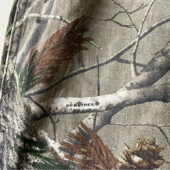 RealTree Men's 38x30 Pants Camo Hunting Double Knee  100% Cotton Heavy Duty - Picture 4 of 5